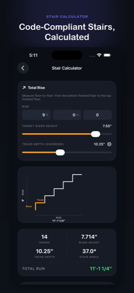 Stair Calculator tool screenshot