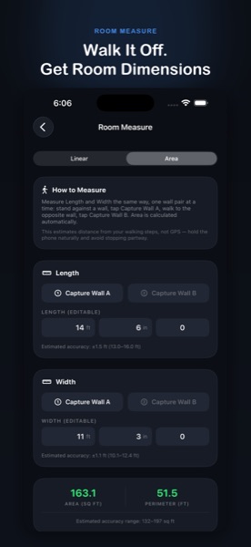Room Measure tool screenshot