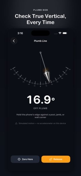 Plumb Bob tool screenshot